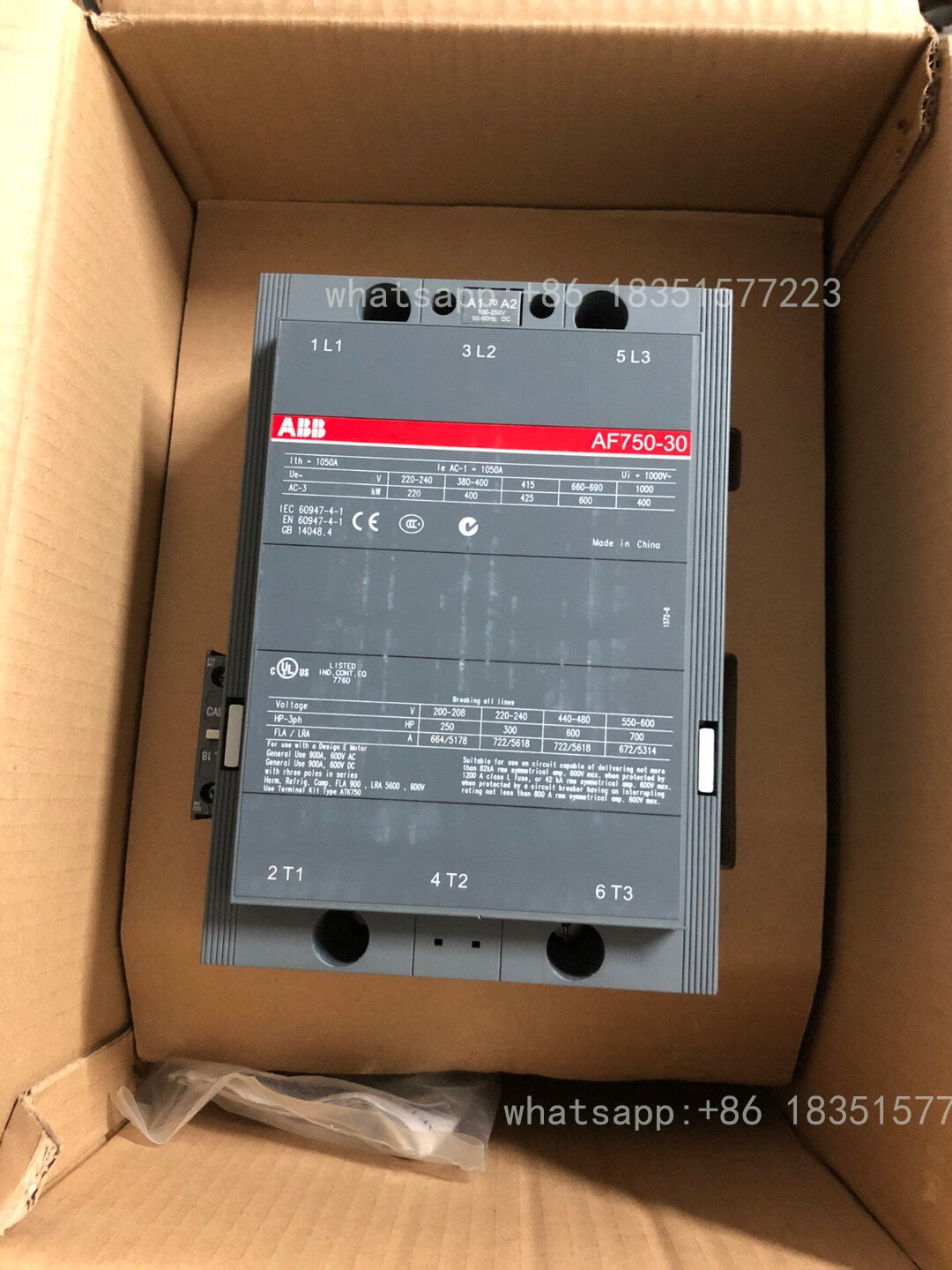AF750-30-11 AC Contactor 100-250VDC/AC Brand New