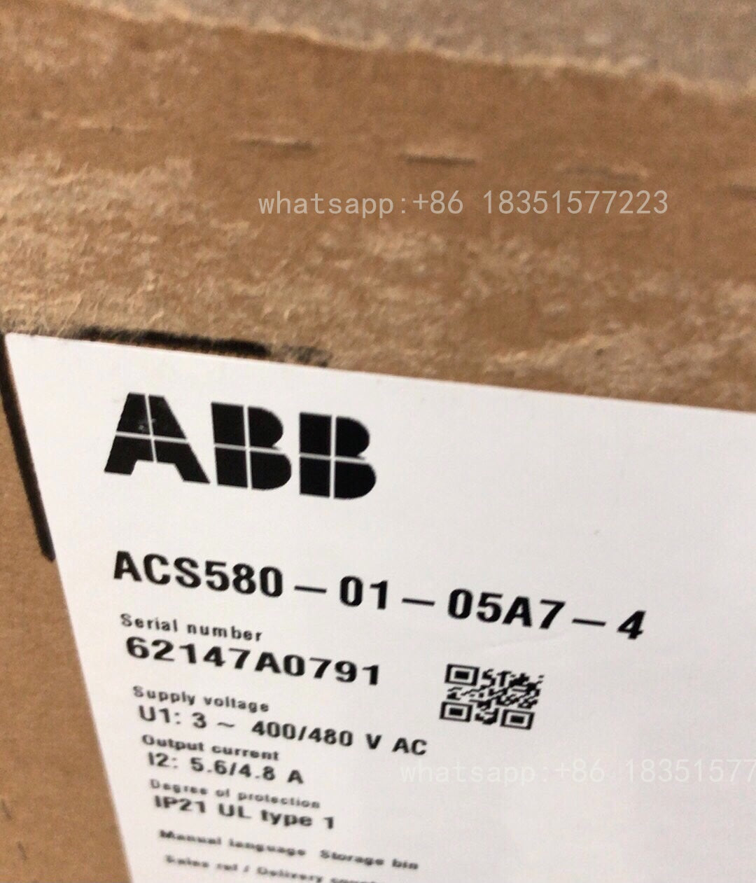 ONE NEW ACS580-01-05A7-4 Inverter 380V/2.2KW