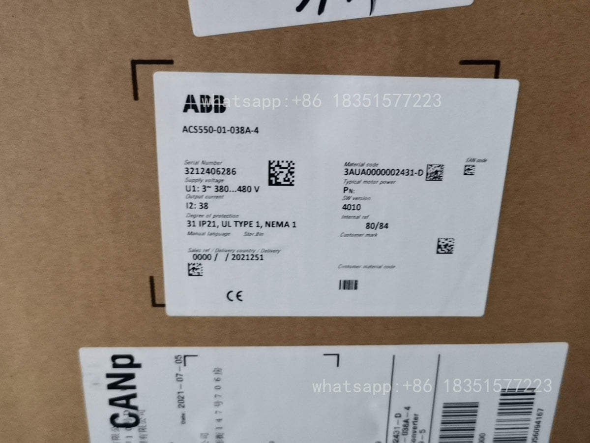 One New ACS550-01-038A-4 ACS55001038A4 Inverter 18.5Kw