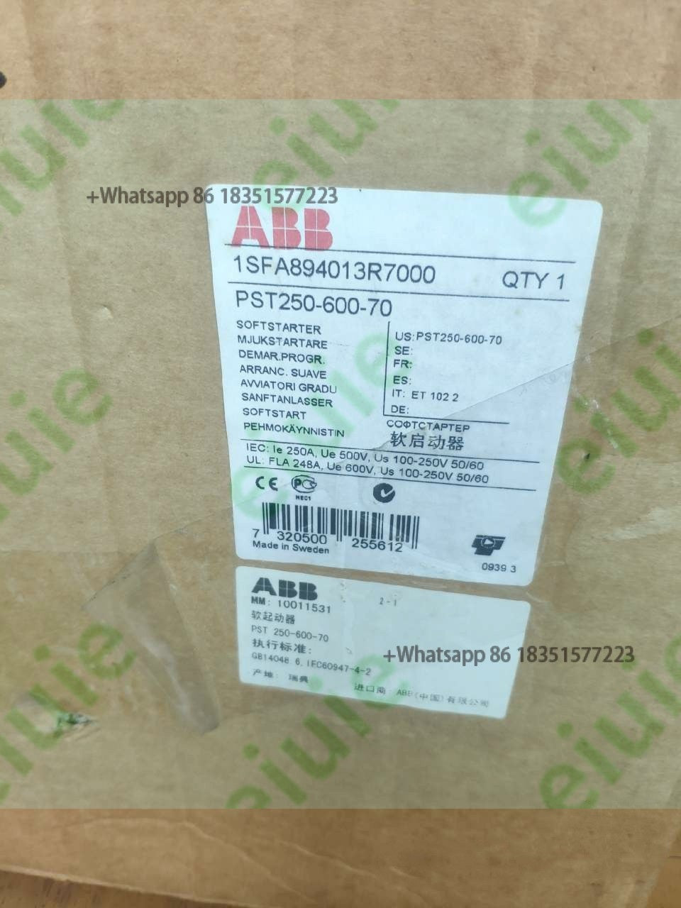 PST250-600-70 Soft Starter 1SFA894013R7000 Brand New