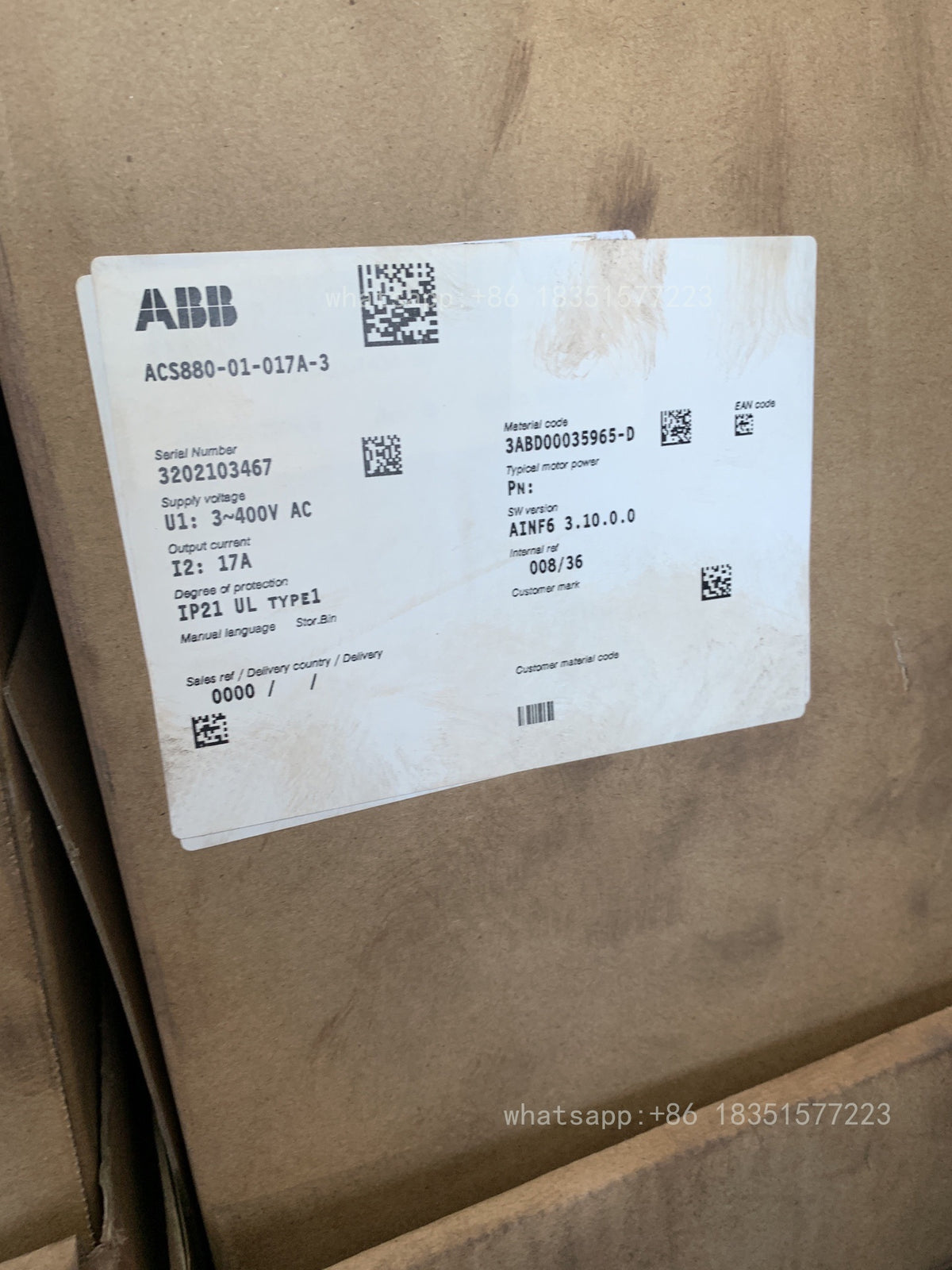 ACS880-01-017A-3 7.5KW Inverter Brand New