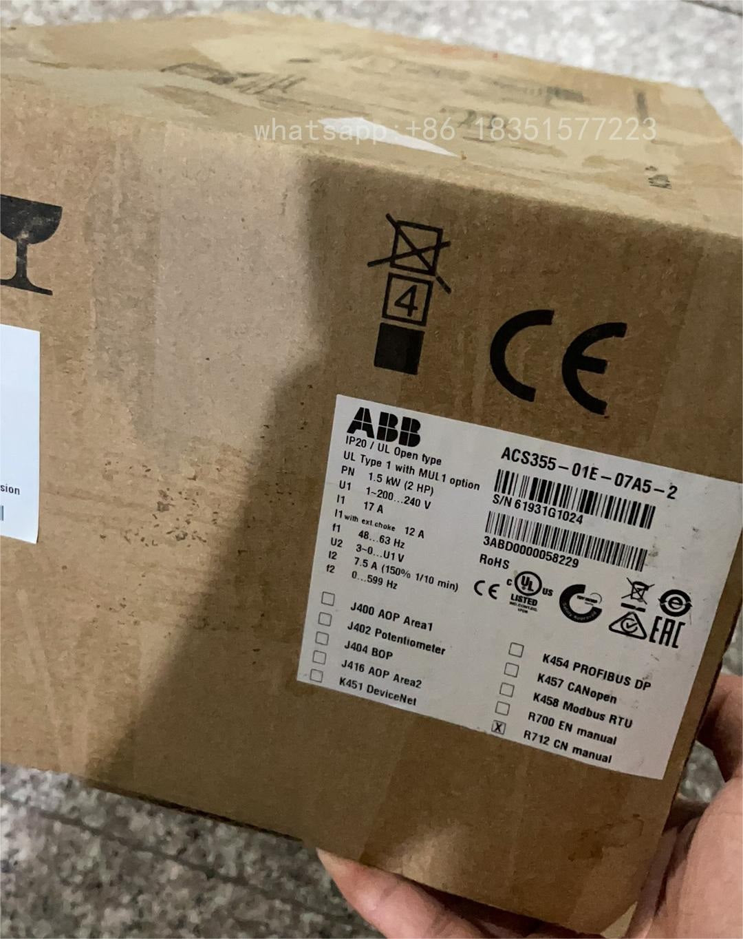 ACS355-01E-07A5-2 Frequency converter 1.5 kW kW New