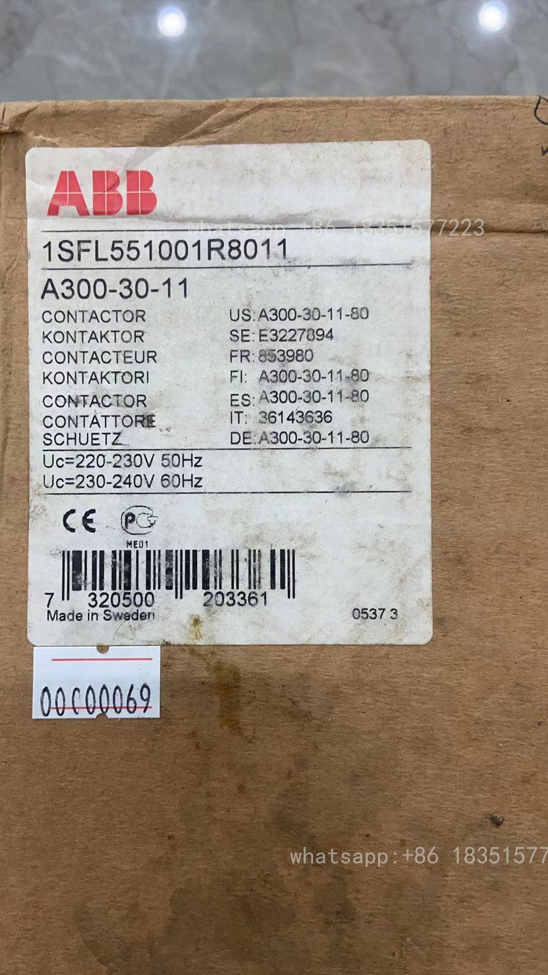 New In Box A300-30-11 1SFL551001R8011 Contactor