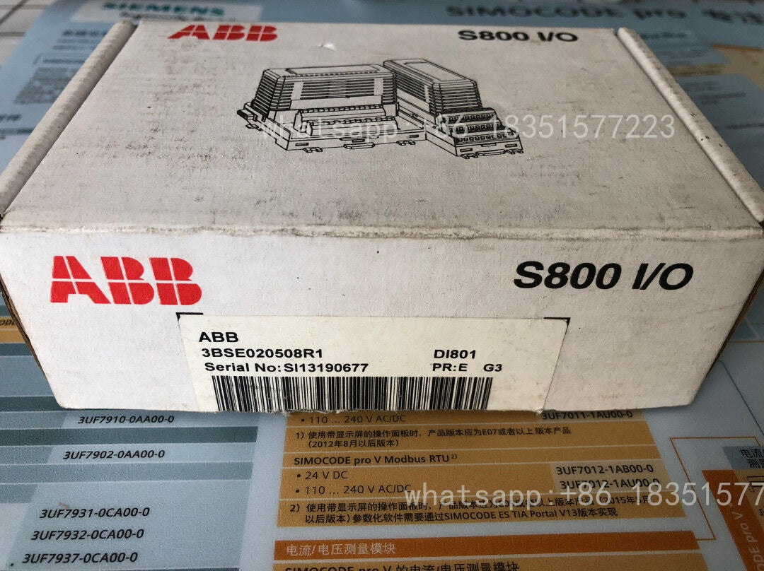 DI801 3BSE020508R1 1PC NEW DI801 I / O module