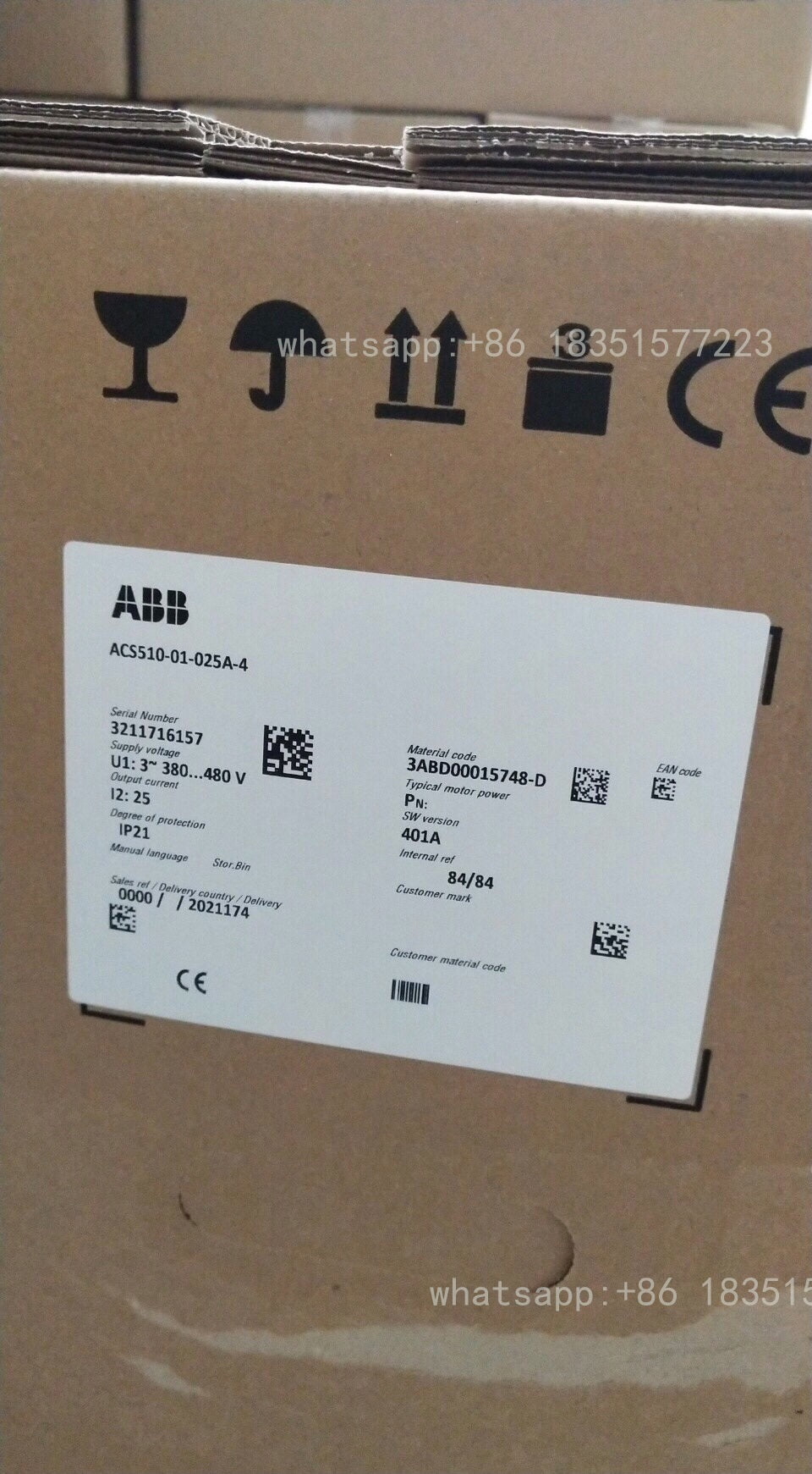 1PC ACS510-01-025A-4 11KW Inverter