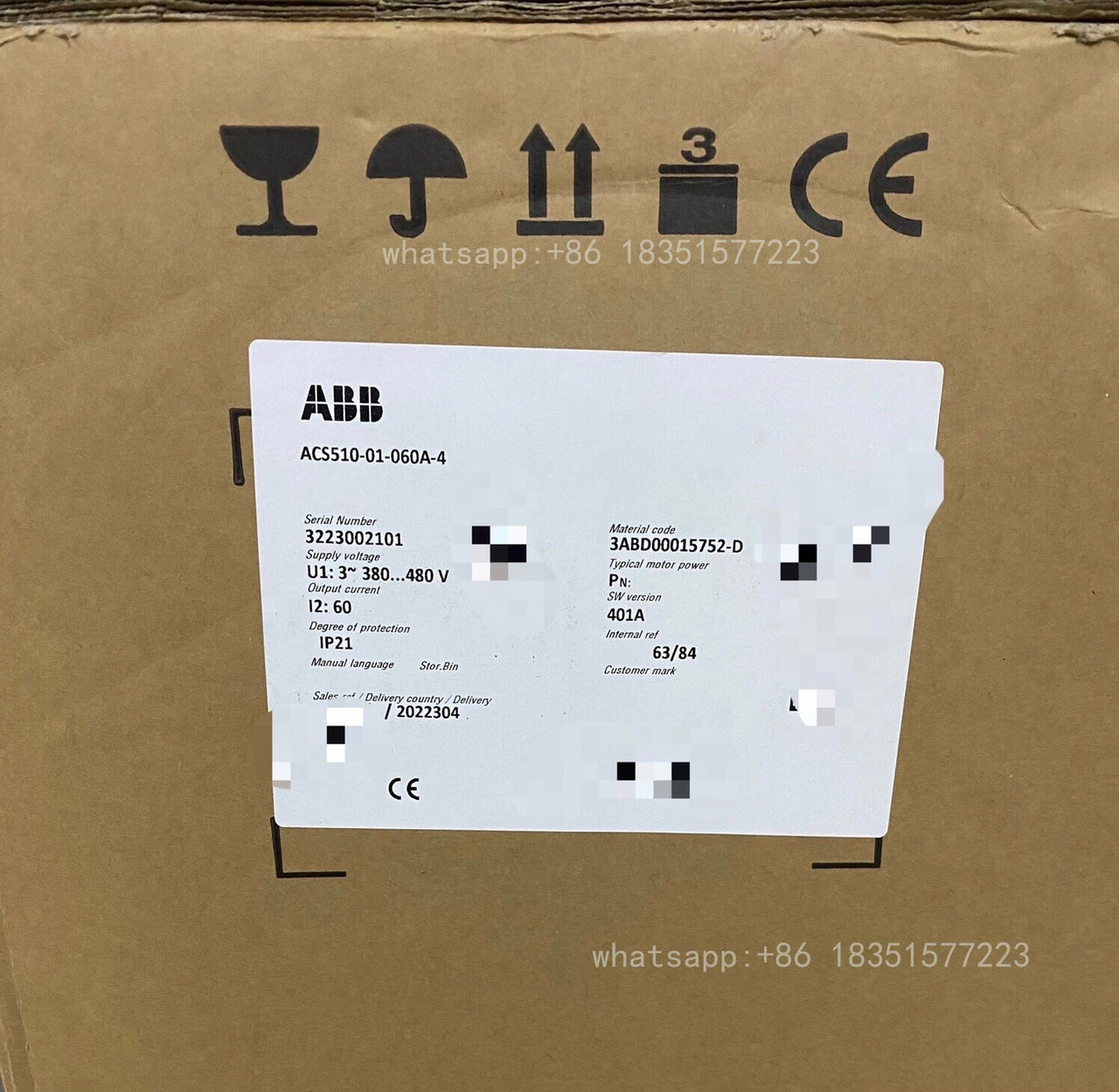 1 PC ACS510-01-060A-4 Inverter 30kw