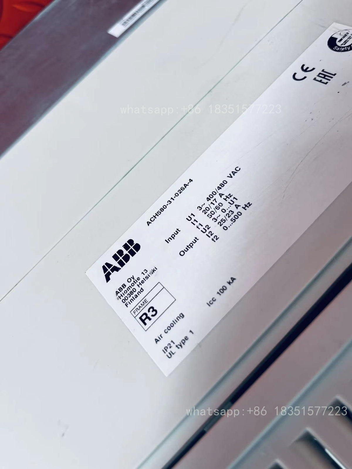 1PC USED ACH580-31-026A-4 Inverter