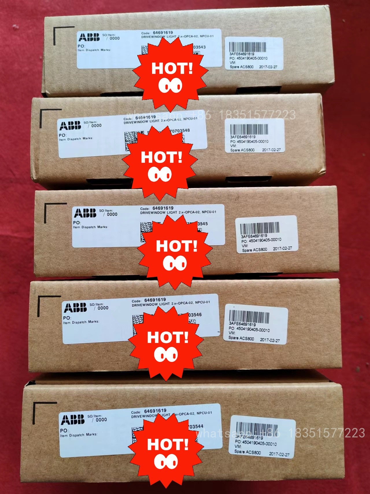 1PCS NEW ACS800 DRIVE WINDOWS LIGHT OPCA-02 NPCU-01 Debugging Suit