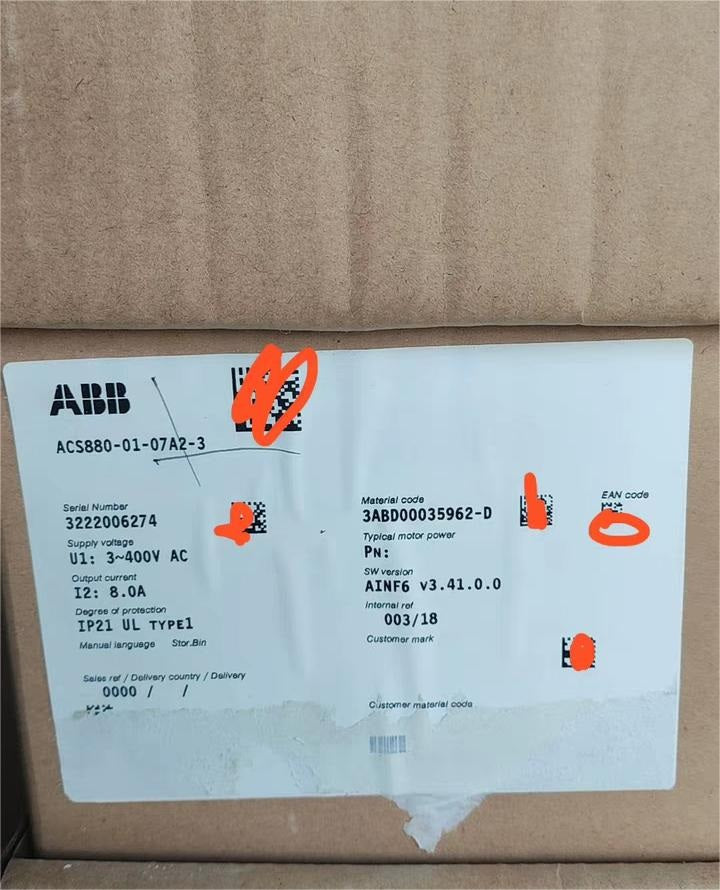 1PC Inverter ACS880-01-07A2-3