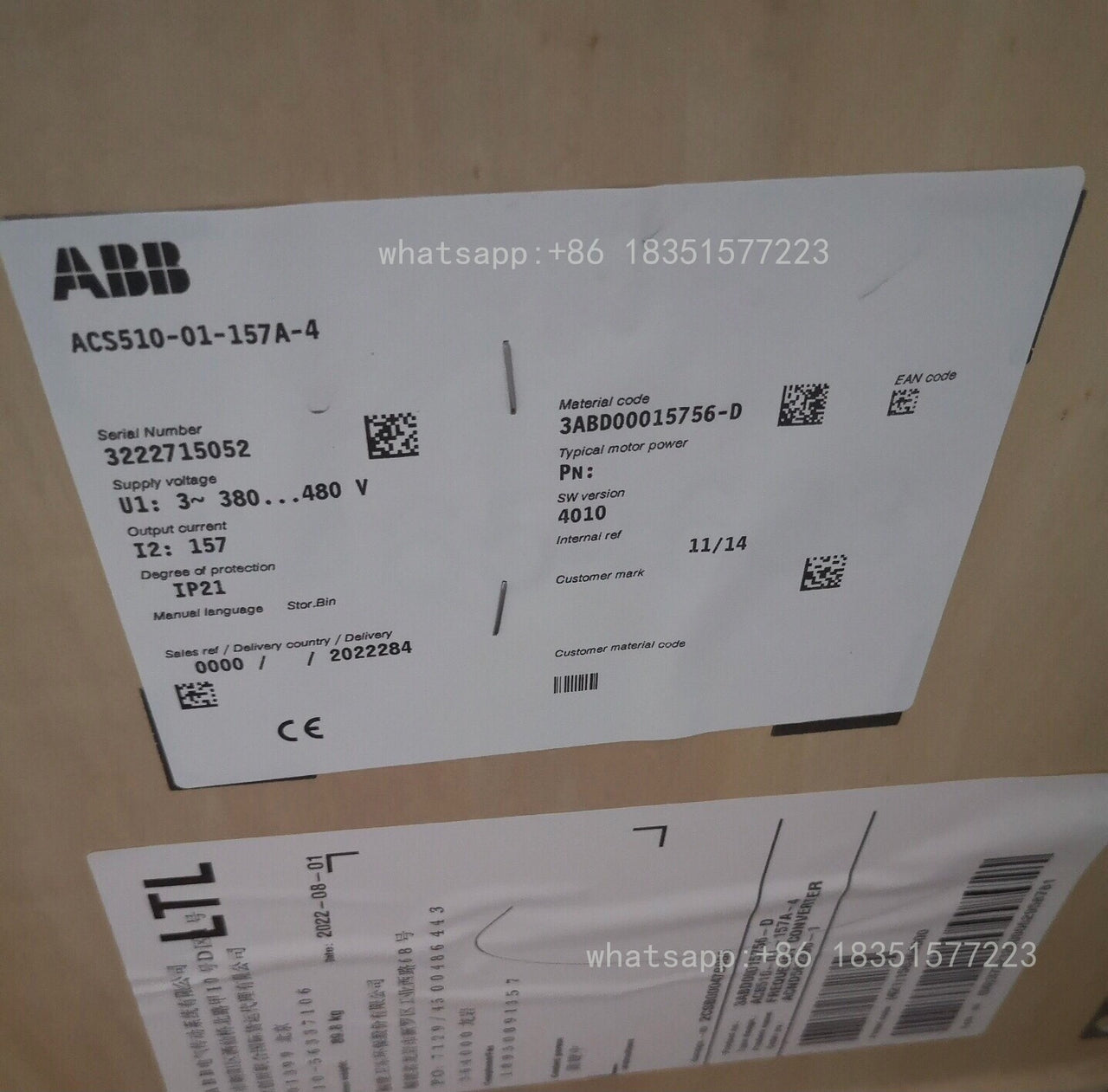 1PC NEW Inverter ACS510-01-157A-4 75kw ACS51001157A4