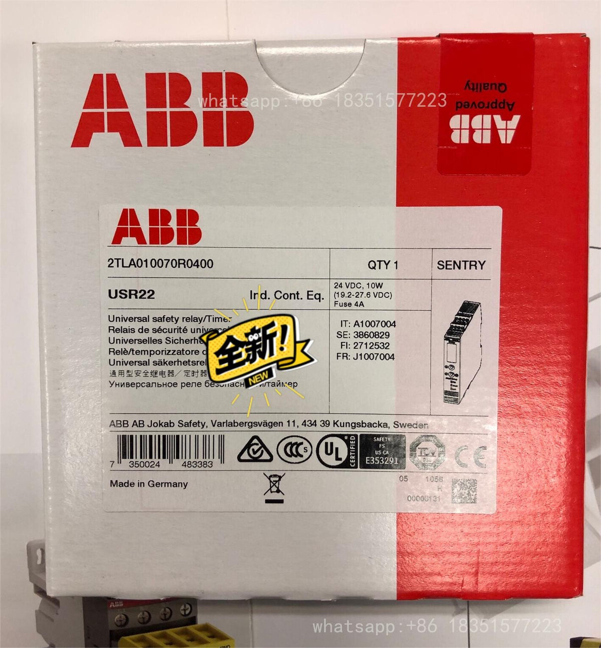 1PC NEW USR22 2TLA010070R0400 with 180-day Warranty