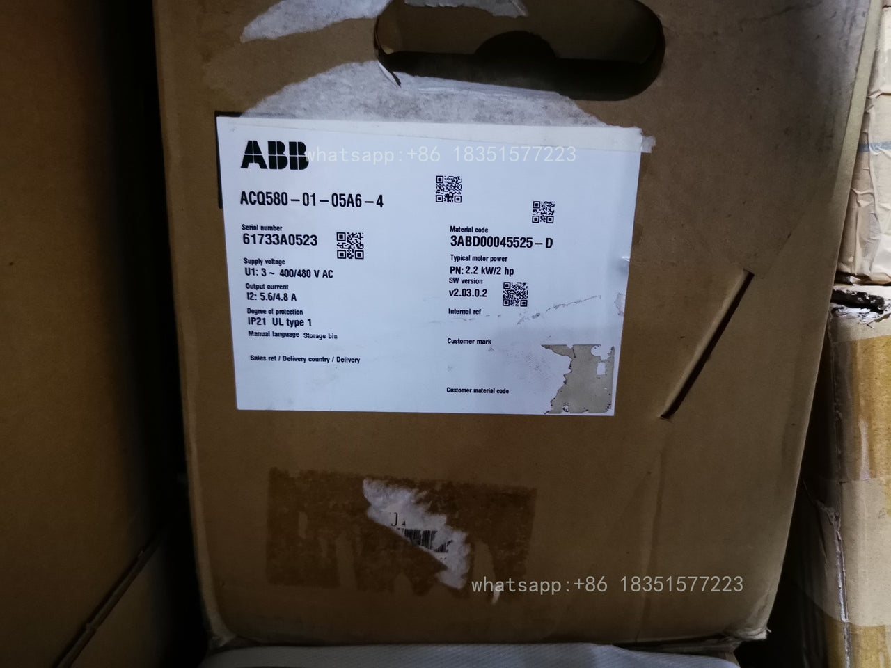 ACQ580-01-05A6-4 B056 Frequency Inverter ACQ580