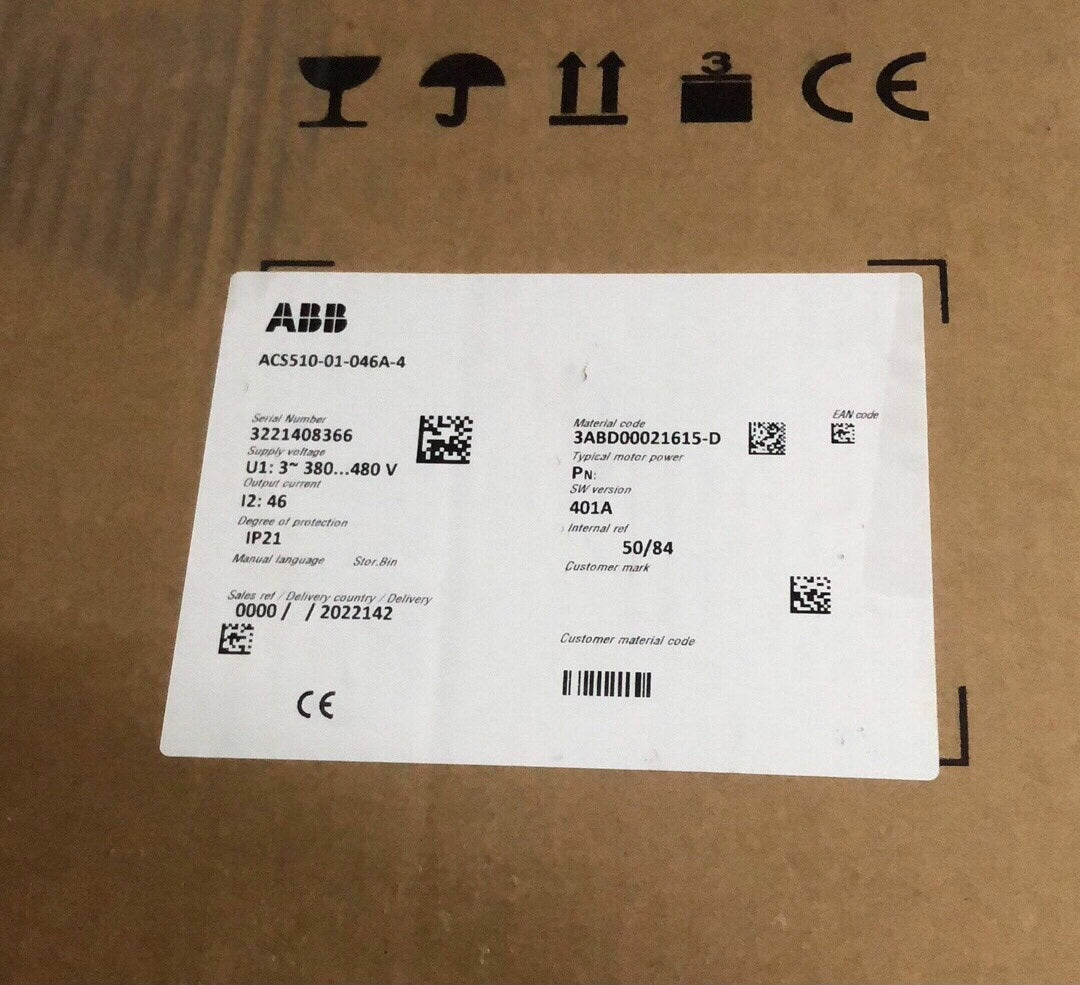 NEW Frequency Converter Equipment ACS510-01-046A-4-22KW
