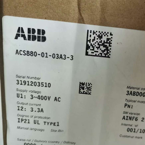 1PC Inverter ACS880-01-03A3-3