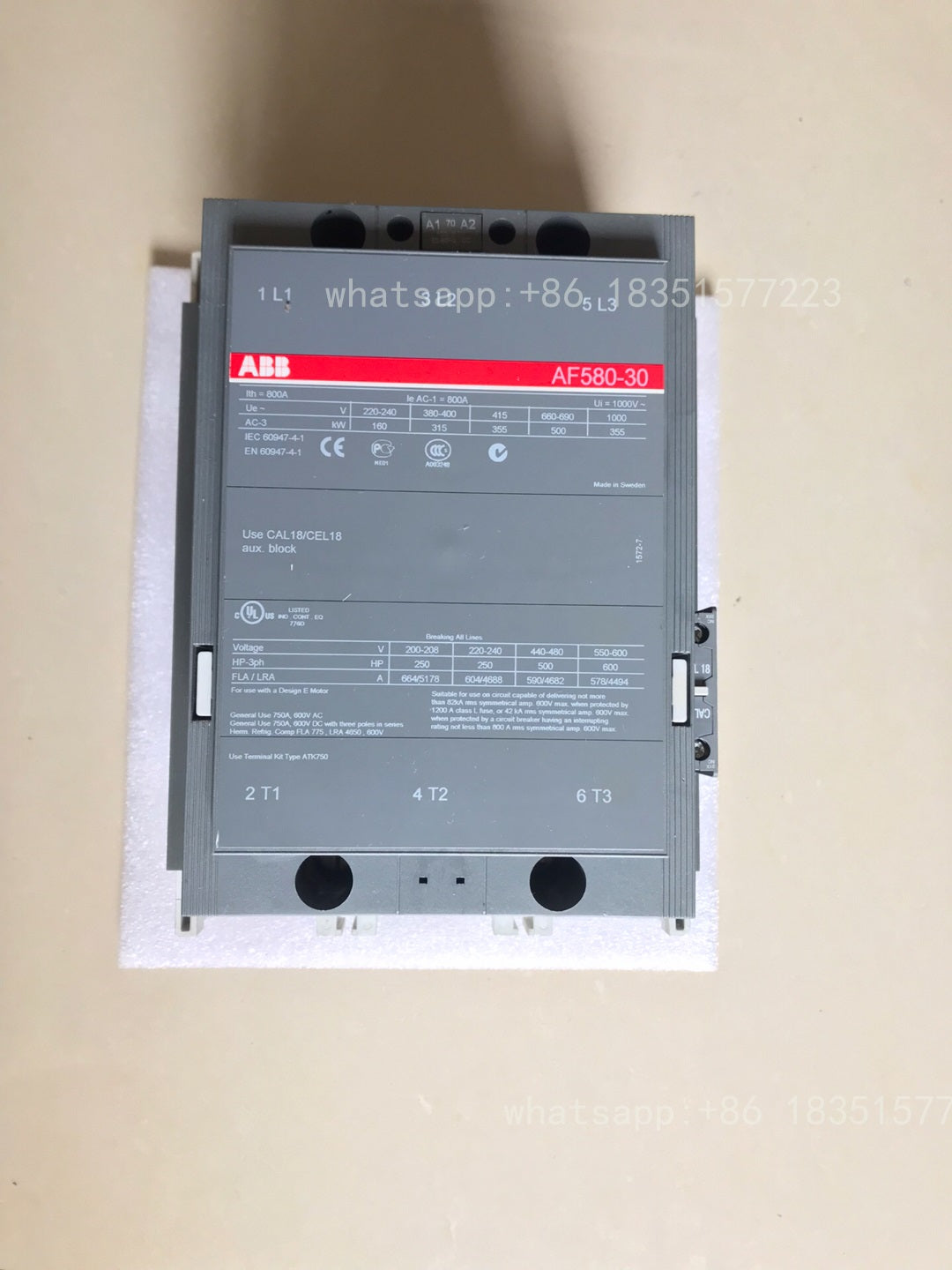 1 PCS NEW IN BOX Contactor AF580-30-11 100-250V