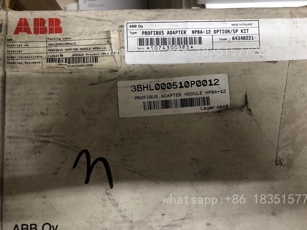 1PC NEW NPBA-12 3BHL000510P0012 with 180-day Warranty