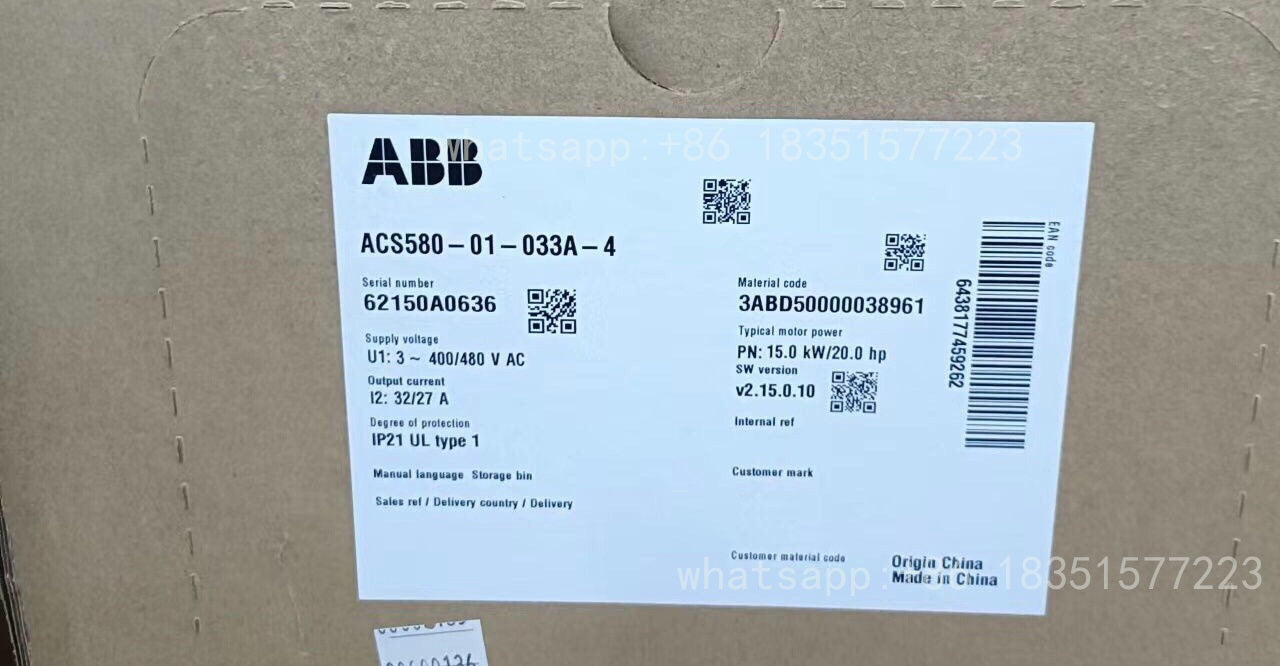 1PC New in Box Inverter ACS580-01-033A-4 15KW