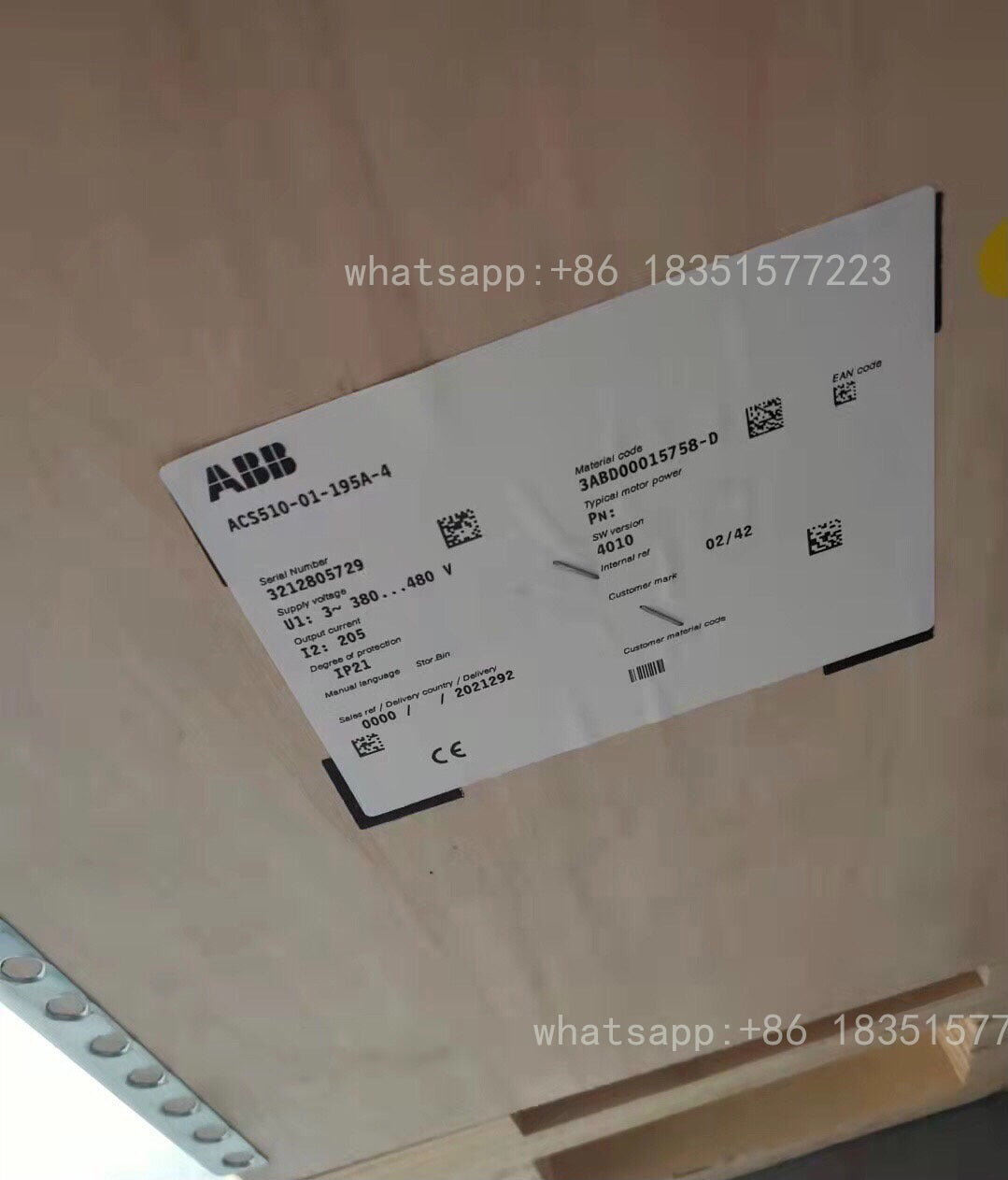 ACS510-01-195A-4 Inverter 110KW Brand New