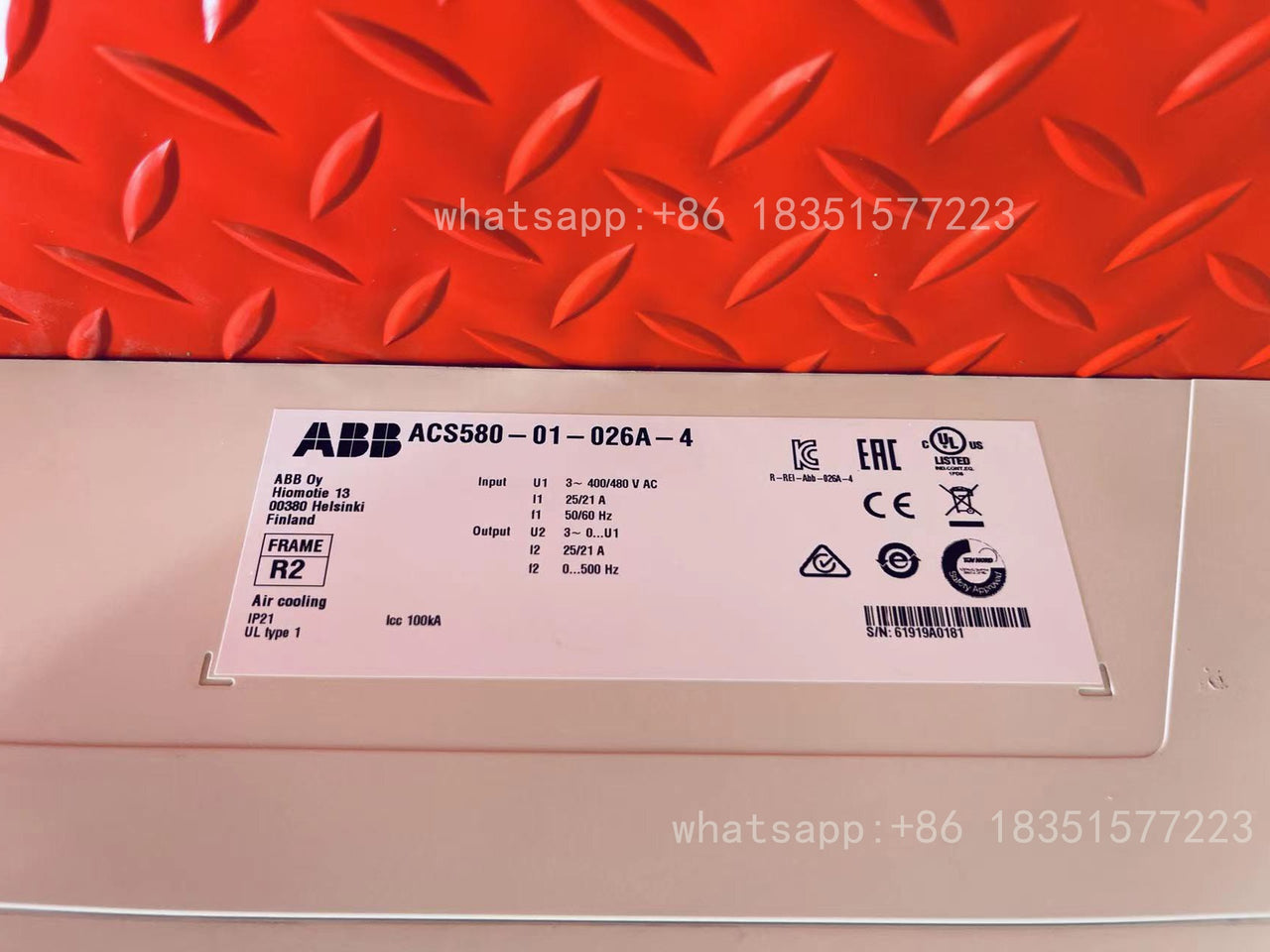 1PC Used Inverter ACS580-01-026A-4 11KW
