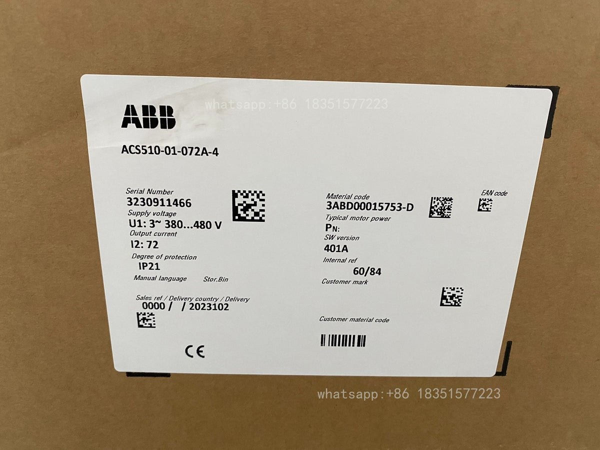 ACS510-01-072A-4 Inverter 37kw ACS510 01 072A 4 Brand New
