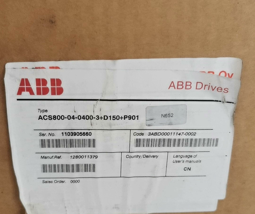 Inverter ACS800-04-0400-3+P901+D150 Item Remaining Fully Functional