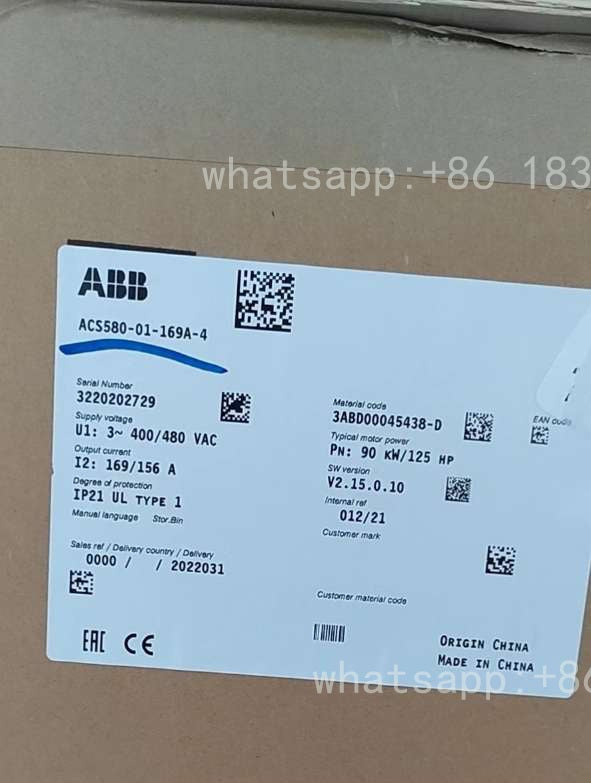ONE NEW Inverter ACS580-01-169A-4 90KW