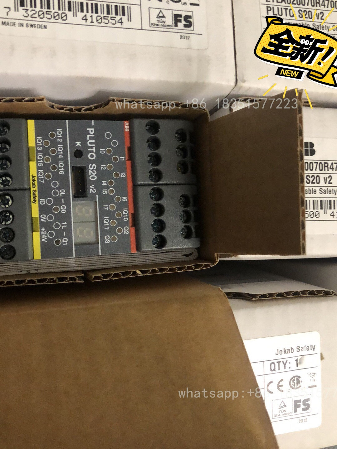 1PCS NEW 2TLA020070R4700 PLUTO S20 V2 PROGRAMMABLE SAFETY CONTROLLER