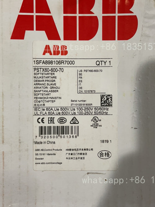1 PC NEW 1SFA898106R7000 PSTX60-600-70 Soft Starter