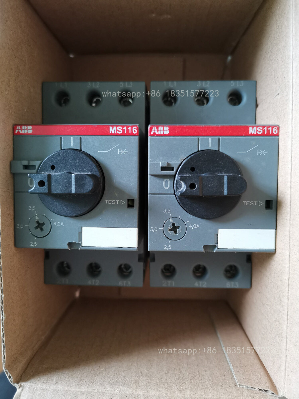4PCS NEW Motor Circuit Breaker MS116-4.0 Manual Motor Starter 1SAM250000R1008