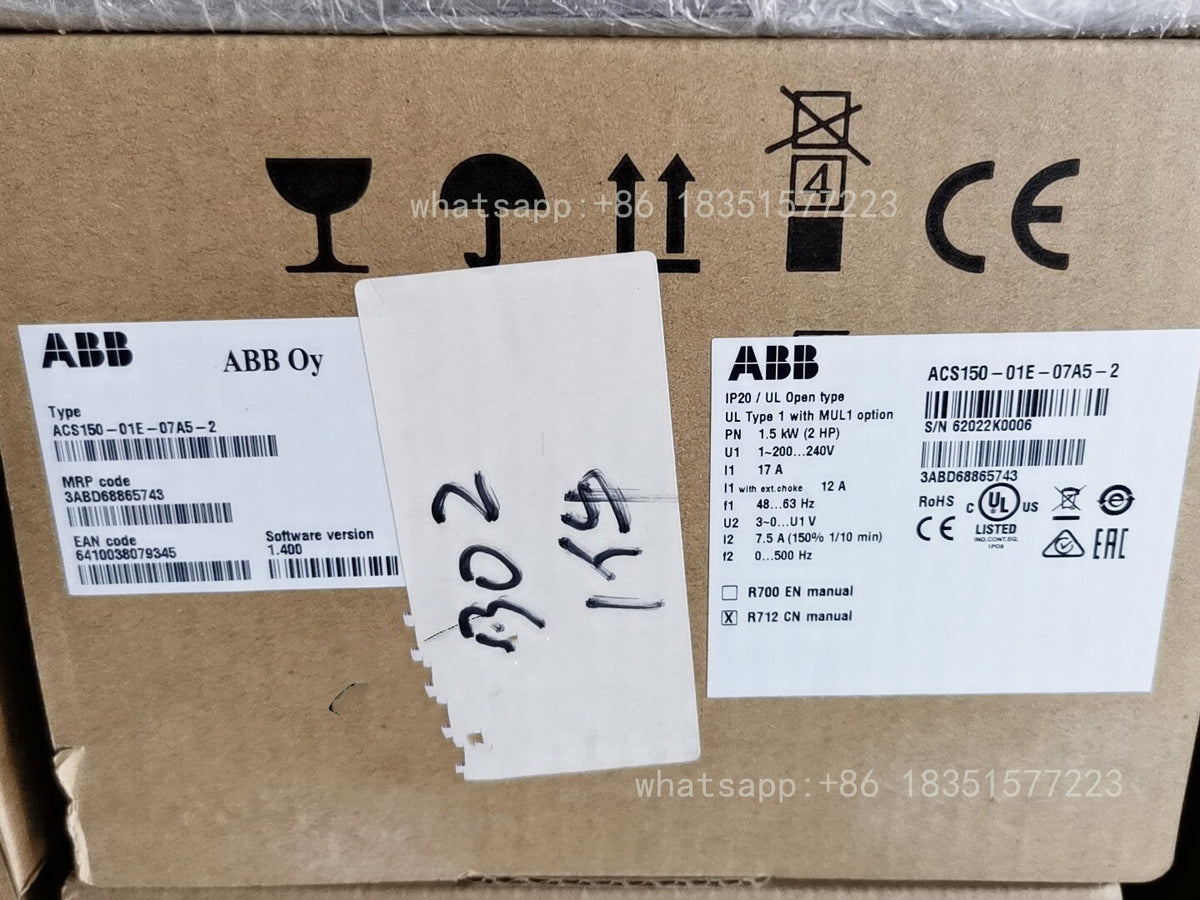 1PCS NEW Inverter ACS150-01E-07A5-2 1P AC200V~240V 1.5KW