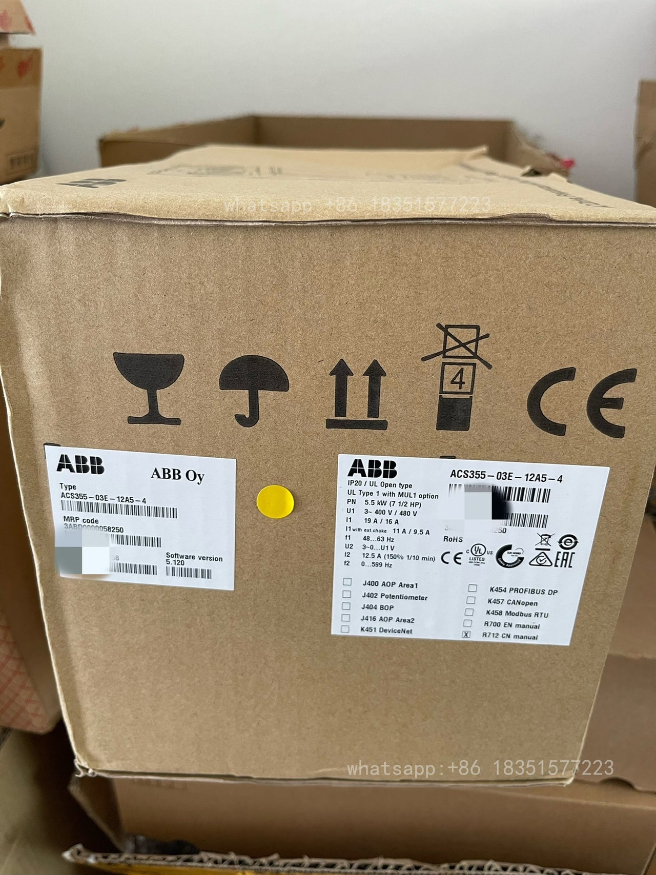 ONE NEW Inverter ACS355-03E-12A5-4 5.5KW